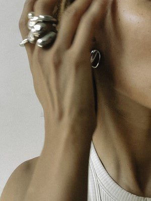 Sea Stone Earrings | Silver