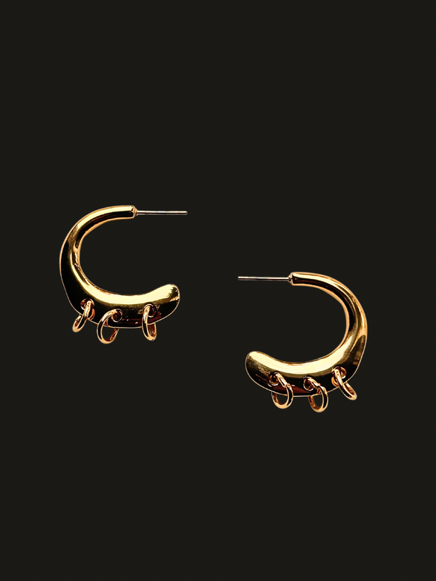Gilded Orbit Hoops