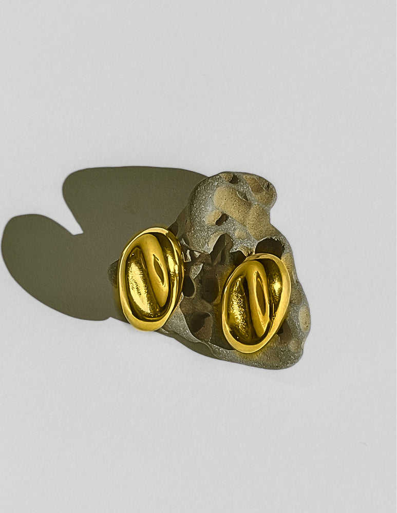 Sea Stone Earrings | Gold