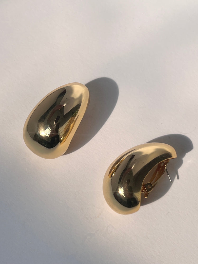 Waxing Gibbous Moon Earrings | polished